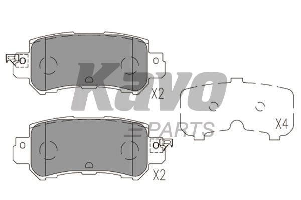 Тормозные колодки дисковые передние, комплект Kavo parts KBP-4573