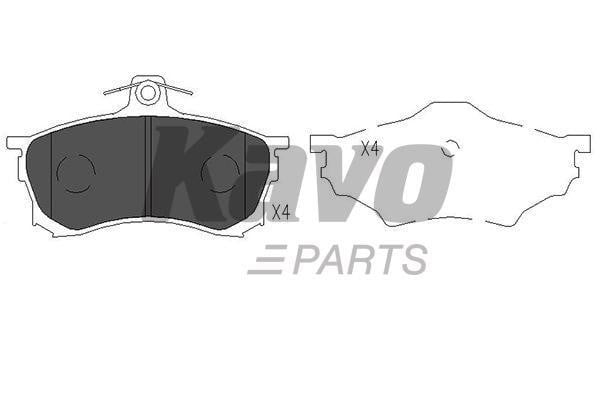 Тормозные колодки дисковые, комплект Kavo parts KBP-5506