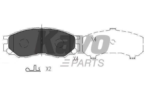 Тормозные колодки дисковые передние, комплект Kavo parts KBP-5508