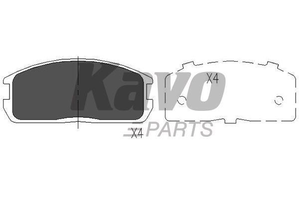 Гальмівні колодки, комплект Kavo parts KBP-5524