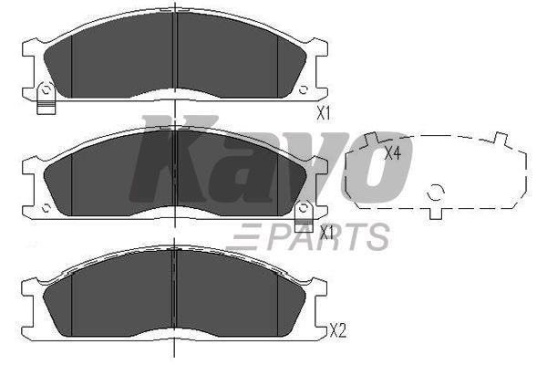 Тормозные колодки дисковые передние, комплект Kavo parts KBP-6503