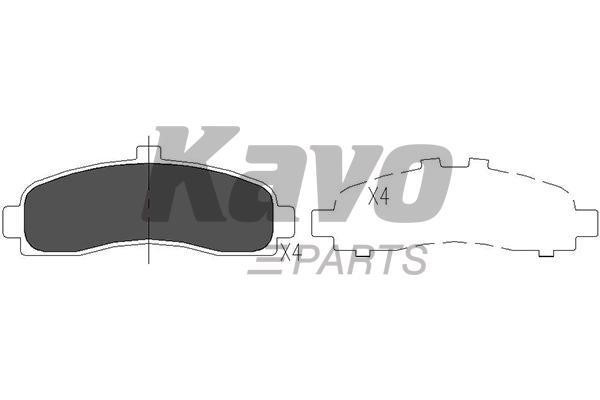 Тормозные колодки дисковые передние, комплект Kavo parts KBP-6505