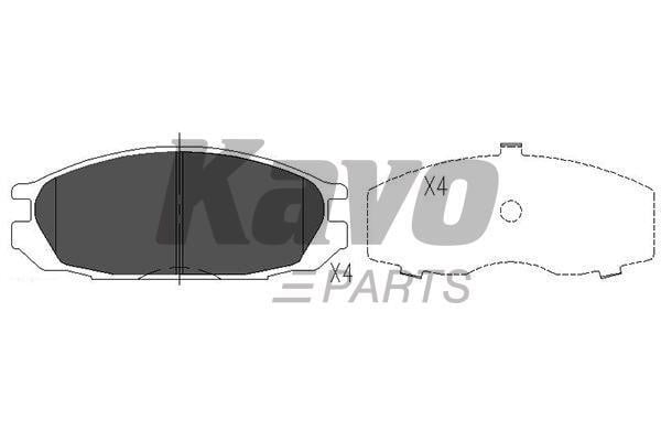 Тормозные колодки дисковые задние, комплект Kavo parts KBP-6510