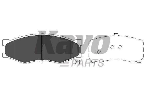 Гальмівні колодки передні, комплект Kavo parts KBP-6523