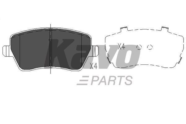Гальмівні колодки, комплект Kavo parts KBP-6559