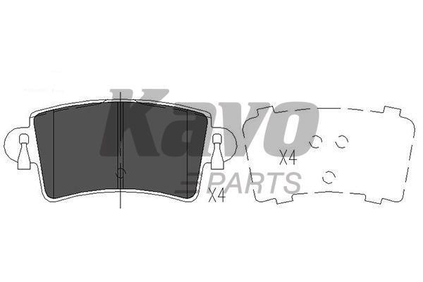 Тормозные колодки дисковые задние, комплект Kavo parts KBP-6564