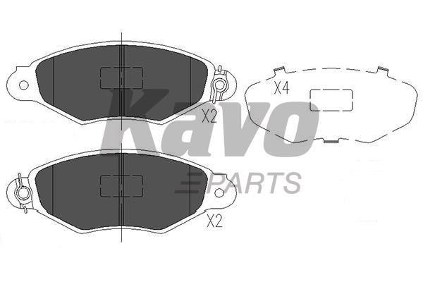 Тормозные колодки дисковые, комплект Kavo parts KBP-6565