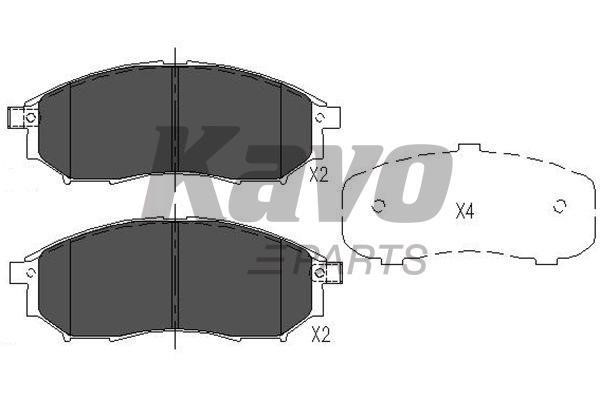 Тормозные колодки дисковые, комплект Kavo parts KBP-6567
