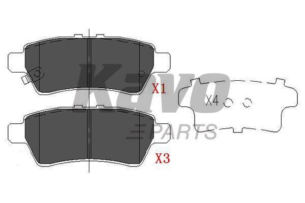 Тормозные колодки дисковые передние, комплект Kavo parts KBP-6575