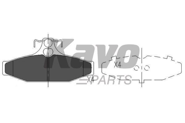 Тормозные колодки дисковые задние, комплект Kavo parts KBP-7503