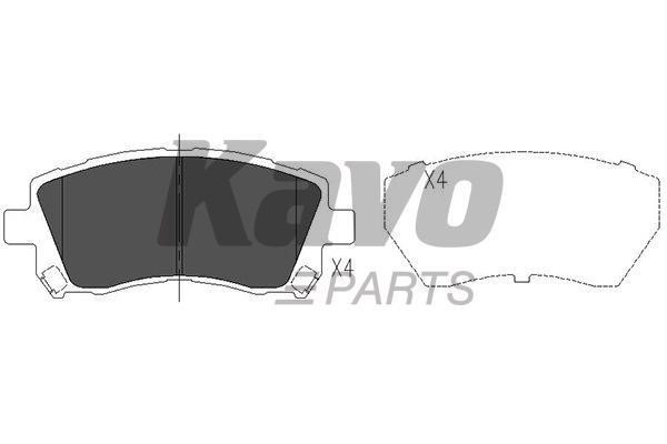 Тормозные колодки дисковые передние, комплект Kavo parts KBP-8001
