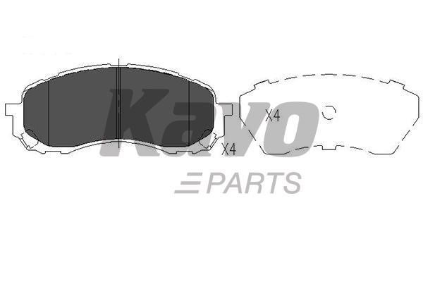 Тормозные колодки дисковые передние, комплект Kavo parts KBP-8018