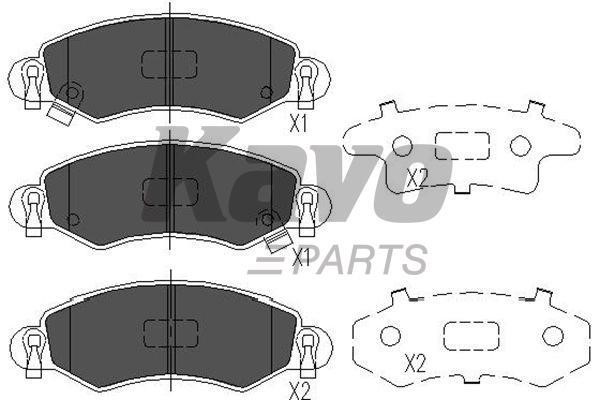 Тормозные колодки дисковые передние, комплект Kavo parts KBP-8508