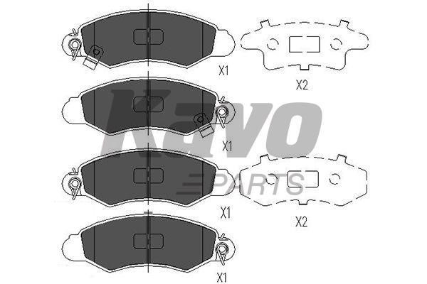 Тормозные колодки дисковые, комплект Kavo parts KBP-8520