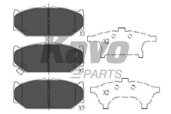 Тормозные колодки дисковые, комплект Kavo parts KBP-8525