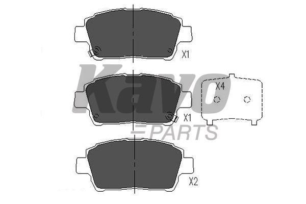 Тормозные колодки дисковые передние, комплект Kavo parts KBP-9009