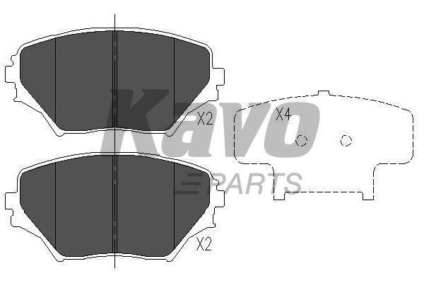 Гальмівні колодки передні, комплект Kavo parts KBP-9011
