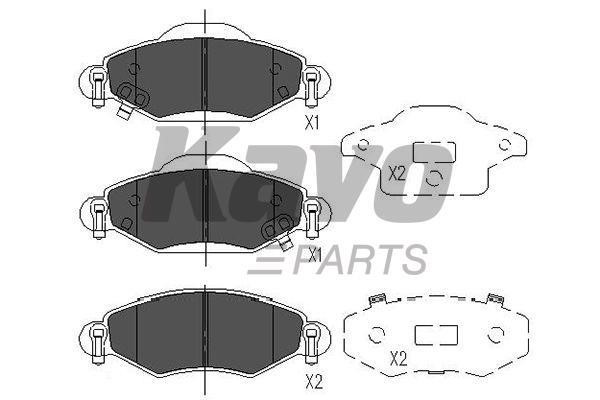 Тормозные колодки дисковые, комплект Kavo parts KBP-9023