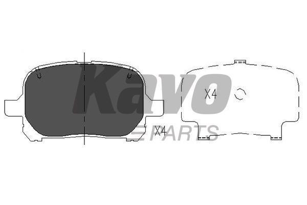 Гальмівні колодки передні, комплект Kavo parts KBP-9051