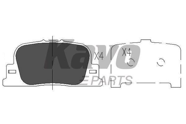 Тормозные колодки дисковые задние, комплект Kavo parts KBP-9069