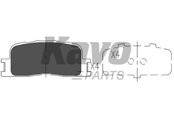 Тормозные колодки дисковые задние, комплект Kavo parts KBP-9077