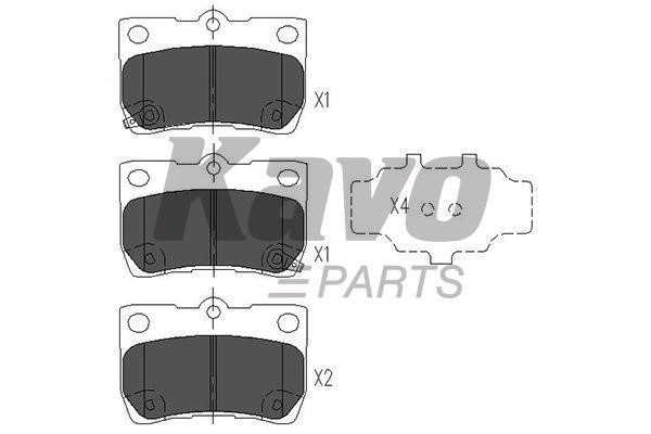 Тормозные колодки дисковые передние, комплект Kavo parts KBP-9083
