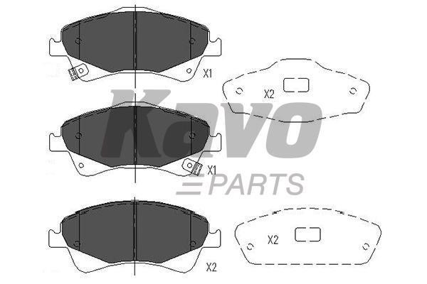Тормозные колодки дисковые передние, комплект Kavo parts KBP-9103