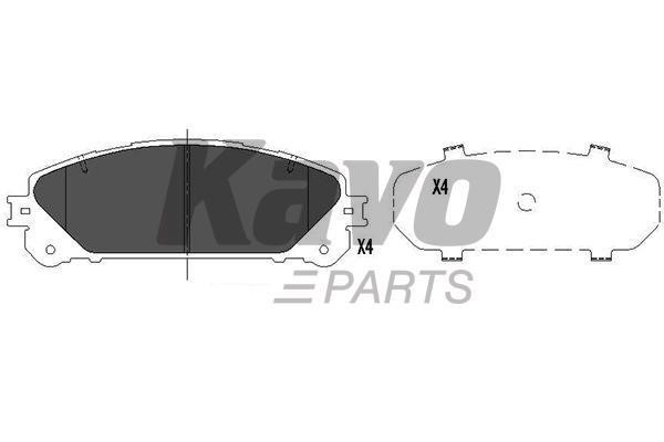 Тормозные колодки дисковые передние, комплект Kavo parts KBP-9116