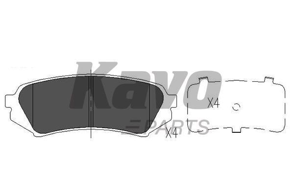 Тормозные колодки дисковые задние, комплект Kavo parts KBP-9118
