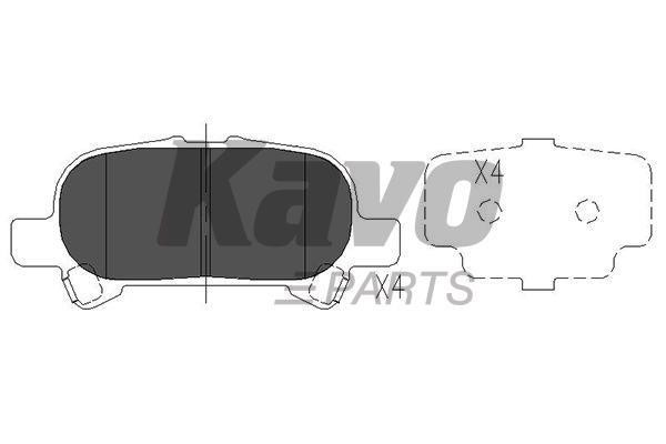 Тормозные колодки дисковые передние, комплект Kavo parts KBP-9119