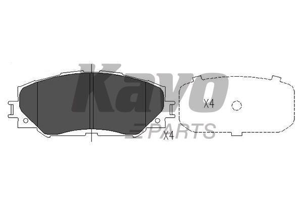 Тормозные колодки дисковые передние, комплект Kavo parts KBP-9120
