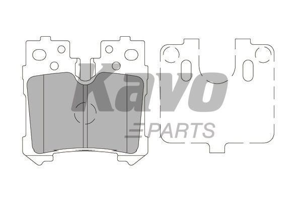 Тормозные колодки дисковые задние, комплект Kavo parts KBP-9122