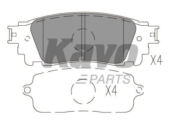 Тормозные колодки дисковые задние, комплект Kavo parts KBP-9149