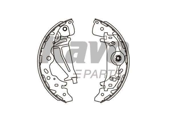 Колодки тормозные барабанные задние, комплект Kavo parts KBS-3405