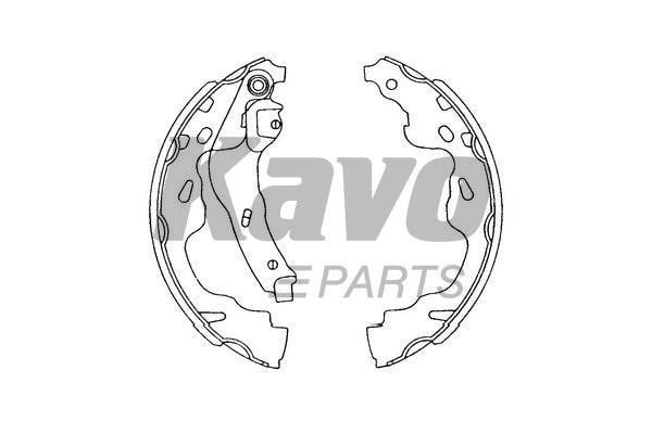 Колодки тормозные барабанные, комплект Kavo parts KBS-9905