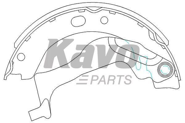 Колодки тормозные барабанные, комплект Kavo parts KBS-9909