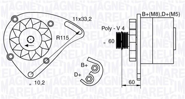 Генератор Magneti marelli 063321600010