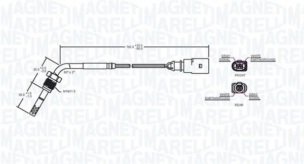 172000111010 Magneti marelli Датчик температуры отработанных газов