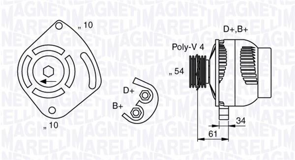 Генератор Magneti marelli 063377030010