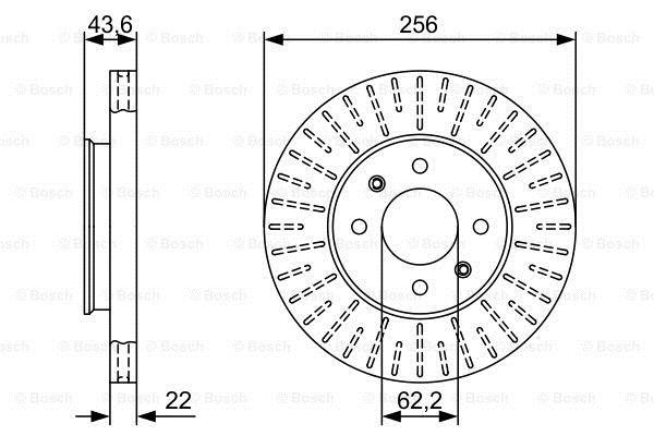 Тормозной диск передний Bosch 0 986 479 V96