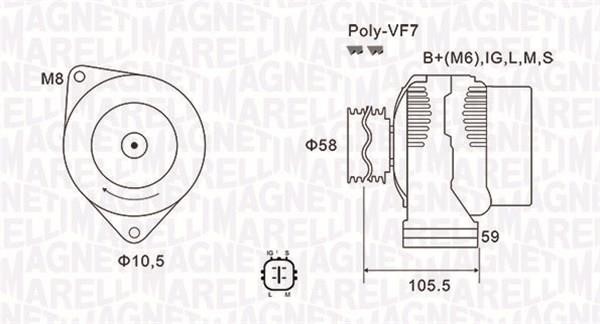 063732069010 Magneti marelli Генератор
