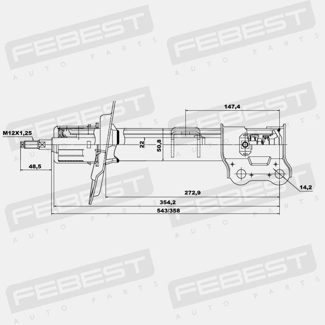 Купить Febest 12660596FL по низкой цене в Украине!