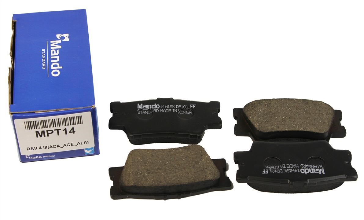 Тормозные колодки дисковые, комплект Mando MPT14