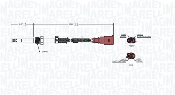 Датчик температури відпрацьованих газів Magneti marelli 172000215010