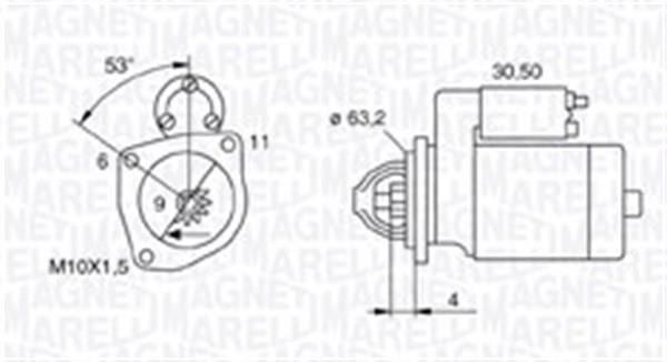 Стартер Magneti marelli 063721057010