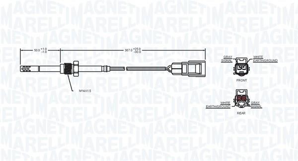 Датчик температури відпрацьованих газів Magneti marelli 172000067010