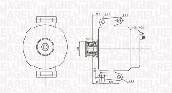 Генератор автомобільний Mercedes C-Class T-Model (Мерседес Сі-Клас Т-Модель): 063731630010 Magneti marelli Генератор