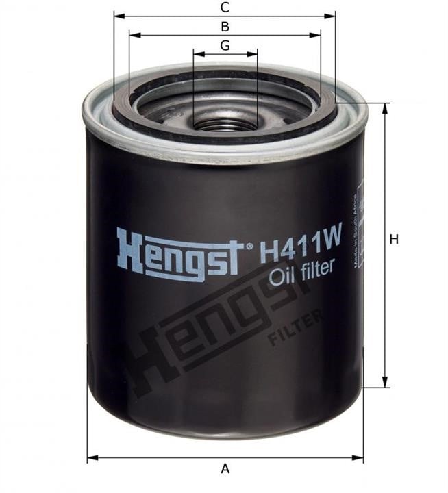 Hengst H411W Фільтр масляний H411W: Купити в Україні - Добра ціна на EXIST.UA!
