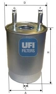 Ufi 2411300 Фільтр палива 2411300: Купити в Україні - Добра ціна на EXIST.UA!
