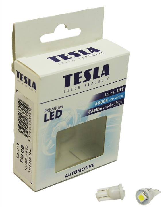 Лампа світлодіодна T10 12V W2,1x9,5d (2 шт.) Tesla B95211